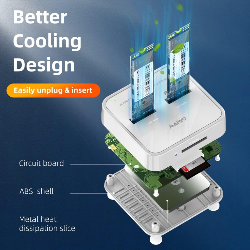 2 Bay M.2 NVMe SATA Dual Protocol Docking Station with USB3.1 GEN2 X2948