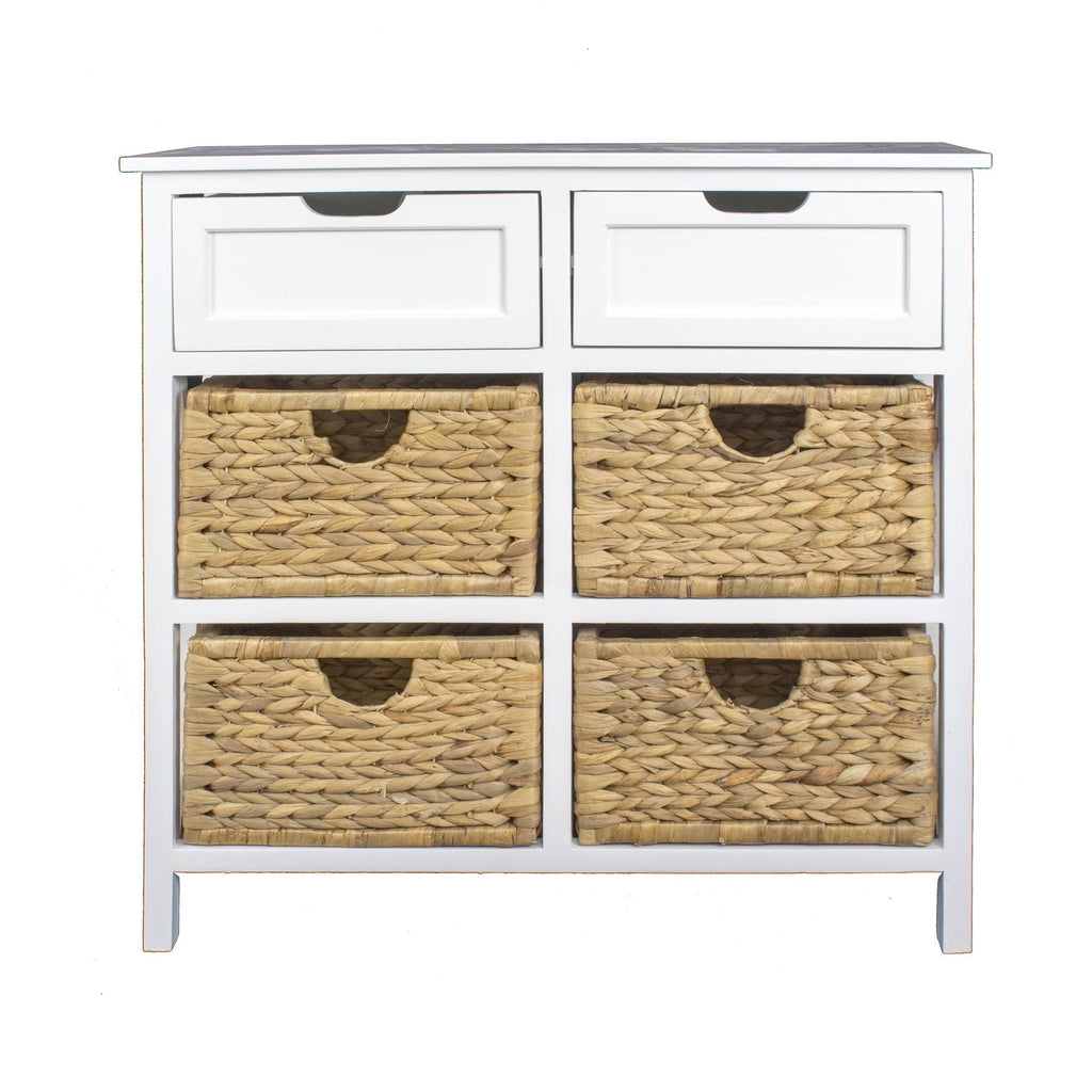 Grey 2-Drawer 4-Basket Accent Cabinet I472