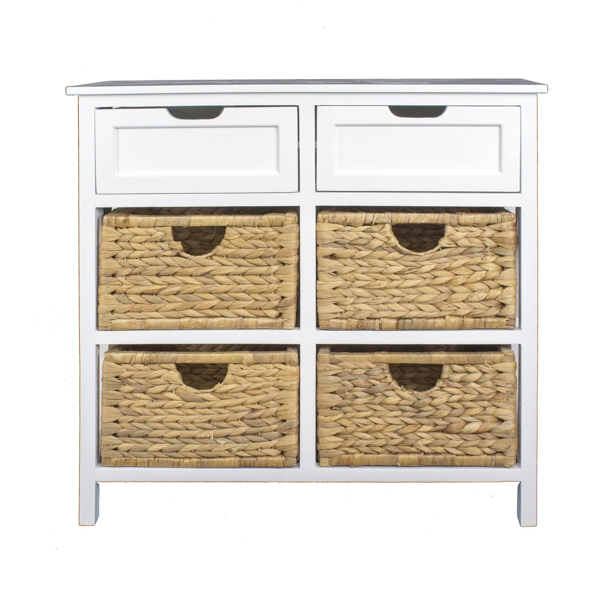 Grey 2-Drawer 4-Basket Accent Cabinet I472
