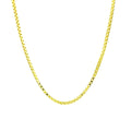 0.7mm 14K Yellow Gold Diamond Cut Box Pendant Chain Necklace 16" 18" 20" 22" 24" Z213