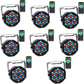 36x3W RGB LED Stage Light with Remote Control (8Pack) X3932