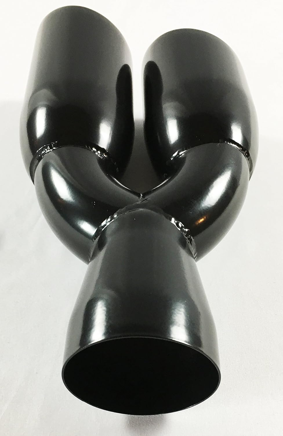 Black Stainless Steel Dual Round Slant Angle Exhaust Tip G4193