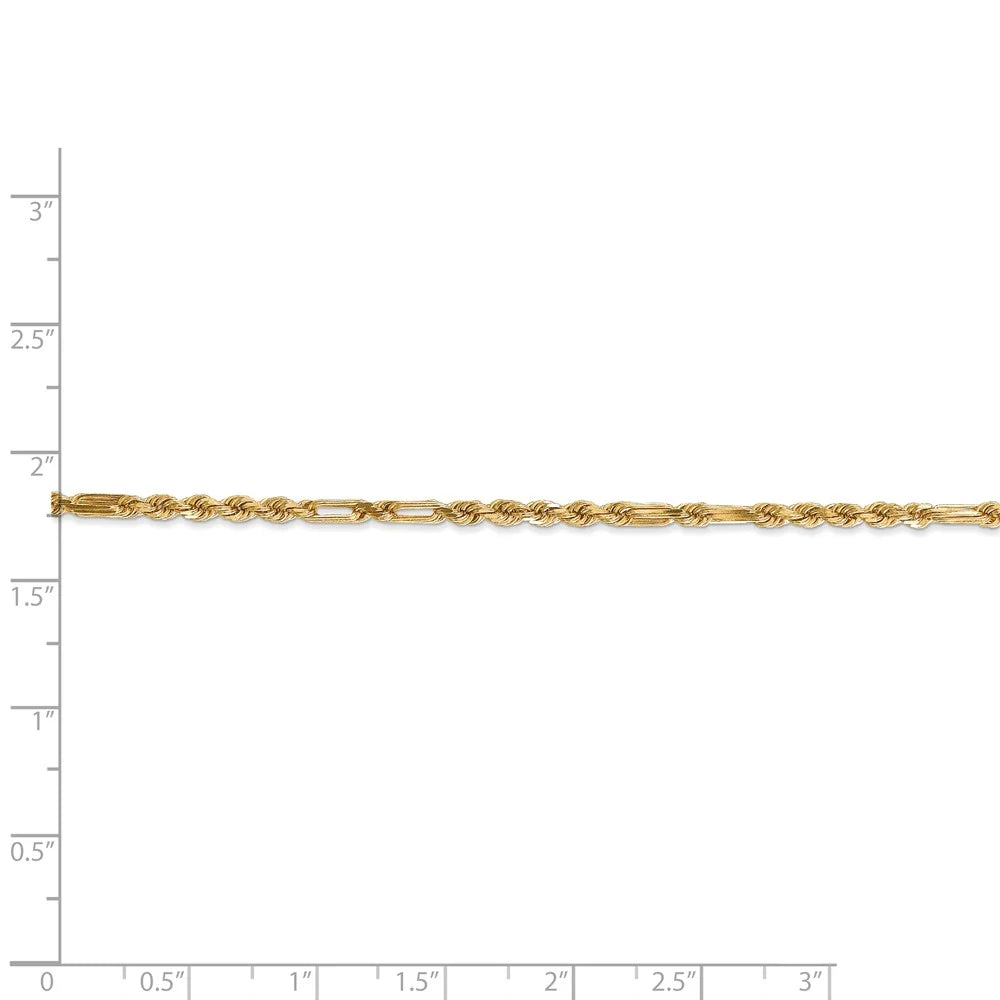 14kt Yellow Gold Diamond Cut Milano Rope Chain 18 inch Lobster Clasp M152553