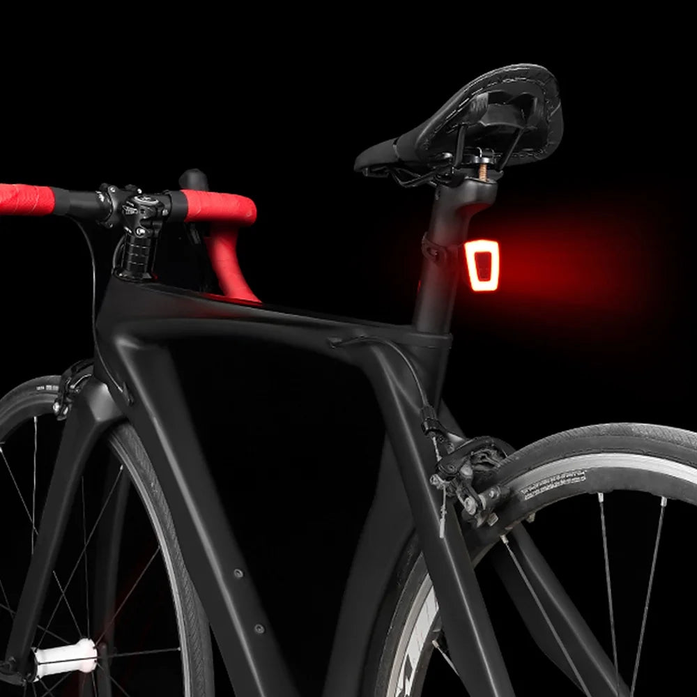 Bike Seat Padded Saddle Cushion with Removable Rechargeable LED Tail Light X544