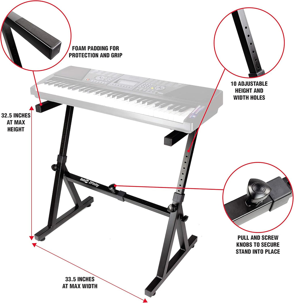 Z Style Adjustable Portable Keyboard Stand Pack of 2 Y355684