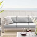 8 Piece Outdoor Patio Sectional Sofa Set in Silver Gray H95155