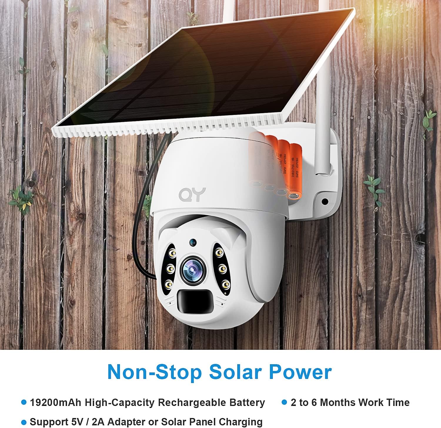3 MP Wireless Pan & Tilt Security Camera with Motion Detection, 2-Way Audio, Color Night Vision, IP67 Waterproof M19926