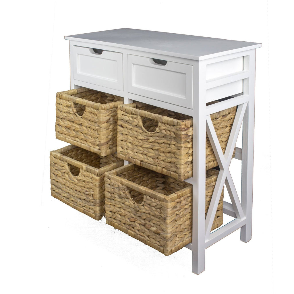 Grey 2-Drawer 4-Basket Accent Cabinet I472