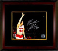 Frank Kaminsky Signed Wisconsin Badgers No.44 Three Fingers Raised 8 x 10 in. Photo H33837