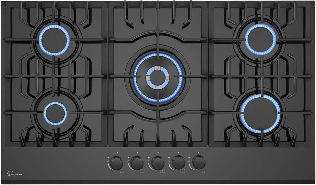 36 Inch Gas Cooktop with 5 Sealed Burners in Stainless Steel M760
