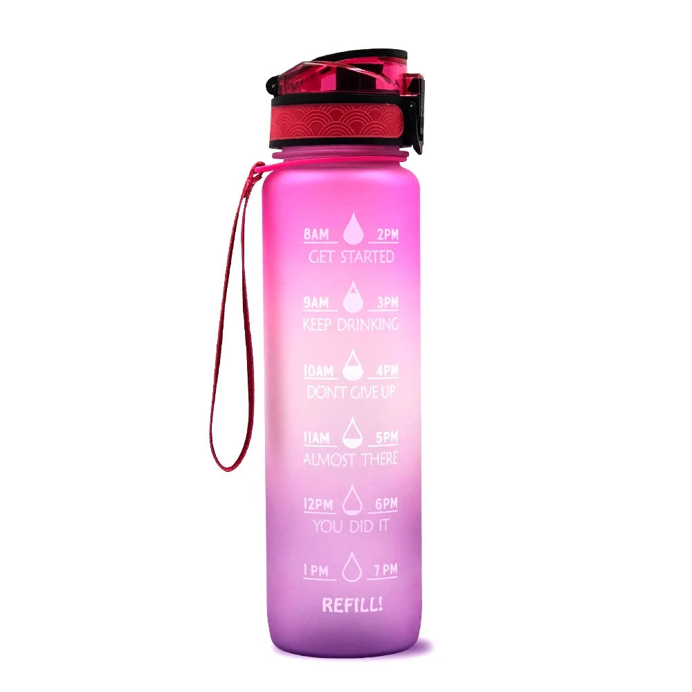 33 oz Water Bottle with Straw and Carrying Strap J7248