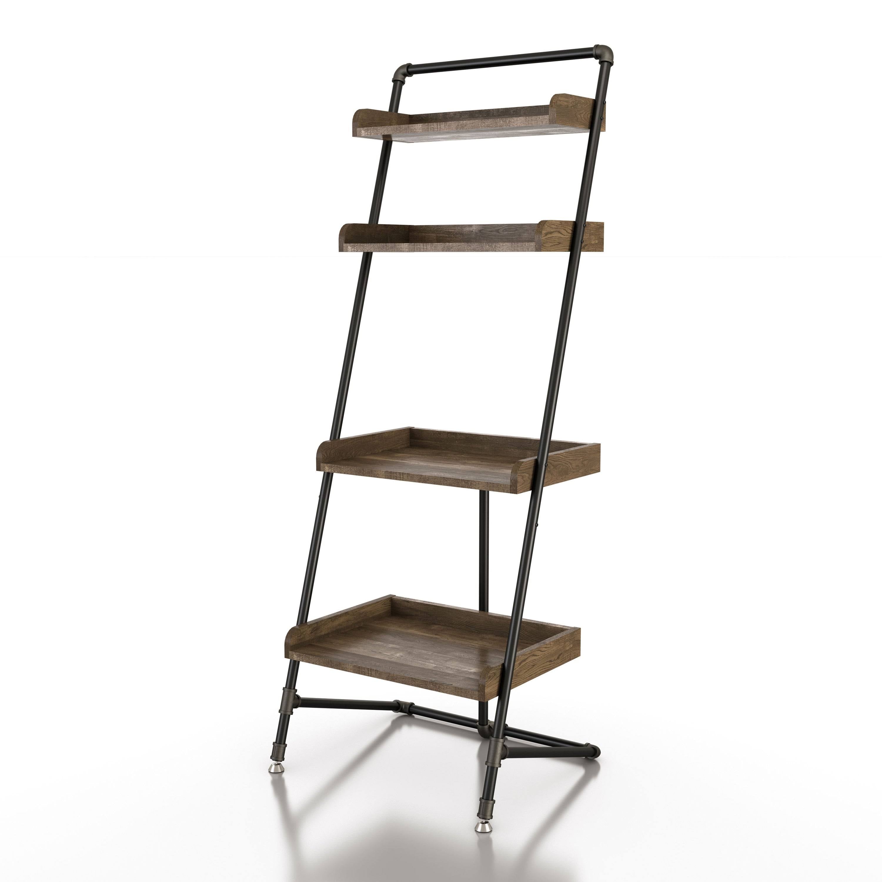 Rustic 4-Shelf Ladder Display Shelf T73591