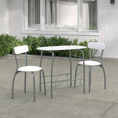 White 3 Piece Bistro Set N2080