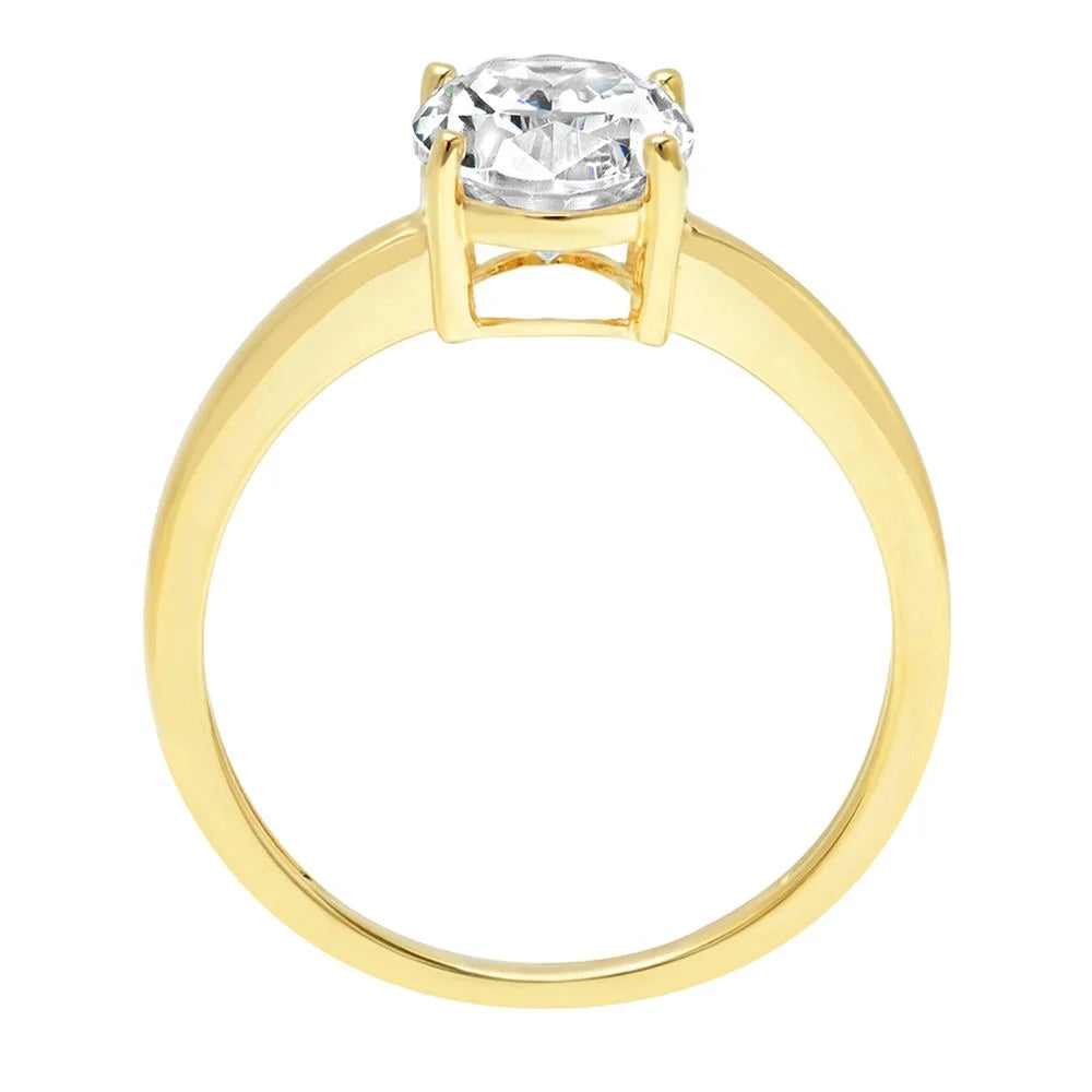 18K Yellow Gold Solitaire Engagement Ring E96610