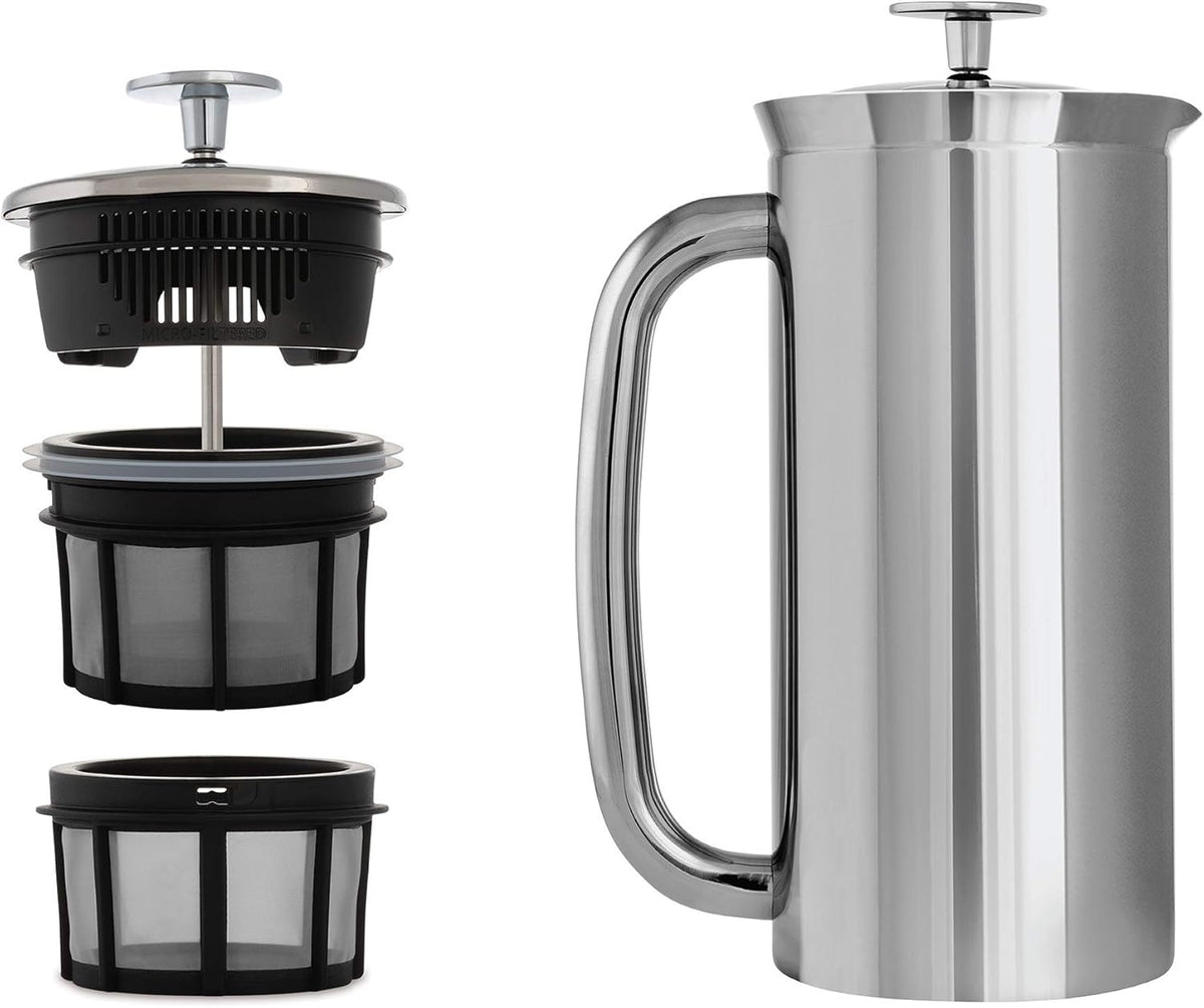 18 Ounce Double Walled Stainless Steel French Press S4652