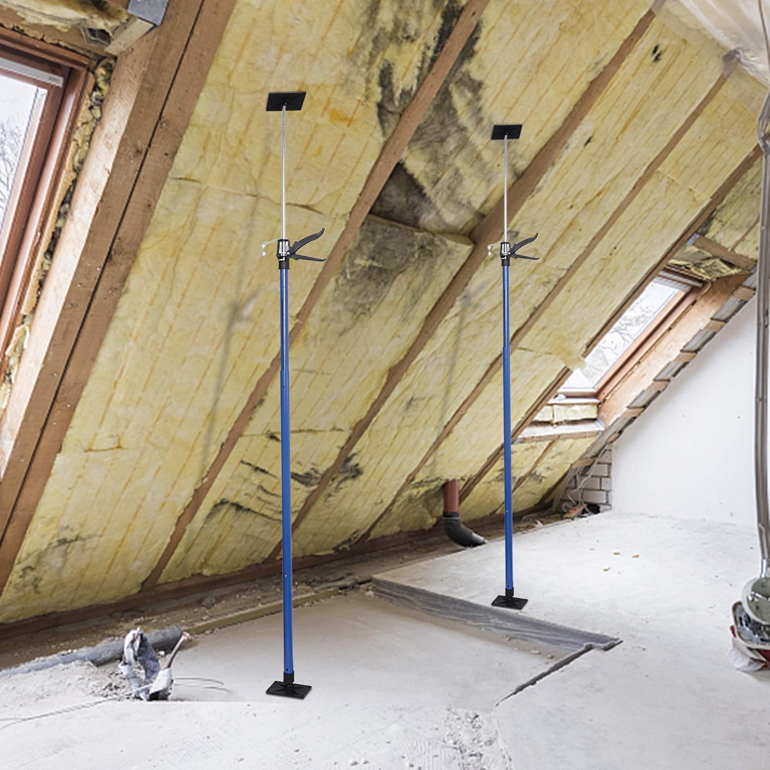 Adjustable Steel Support Pole, Extends from 45 Inch to 114 Inch C846
