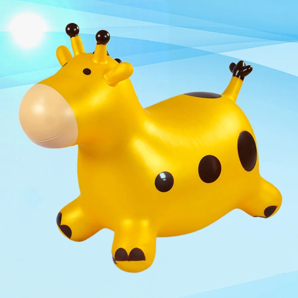 Inflatable Bouncing Horse Outdoor Toy with Air Pump (Yellow) G583007