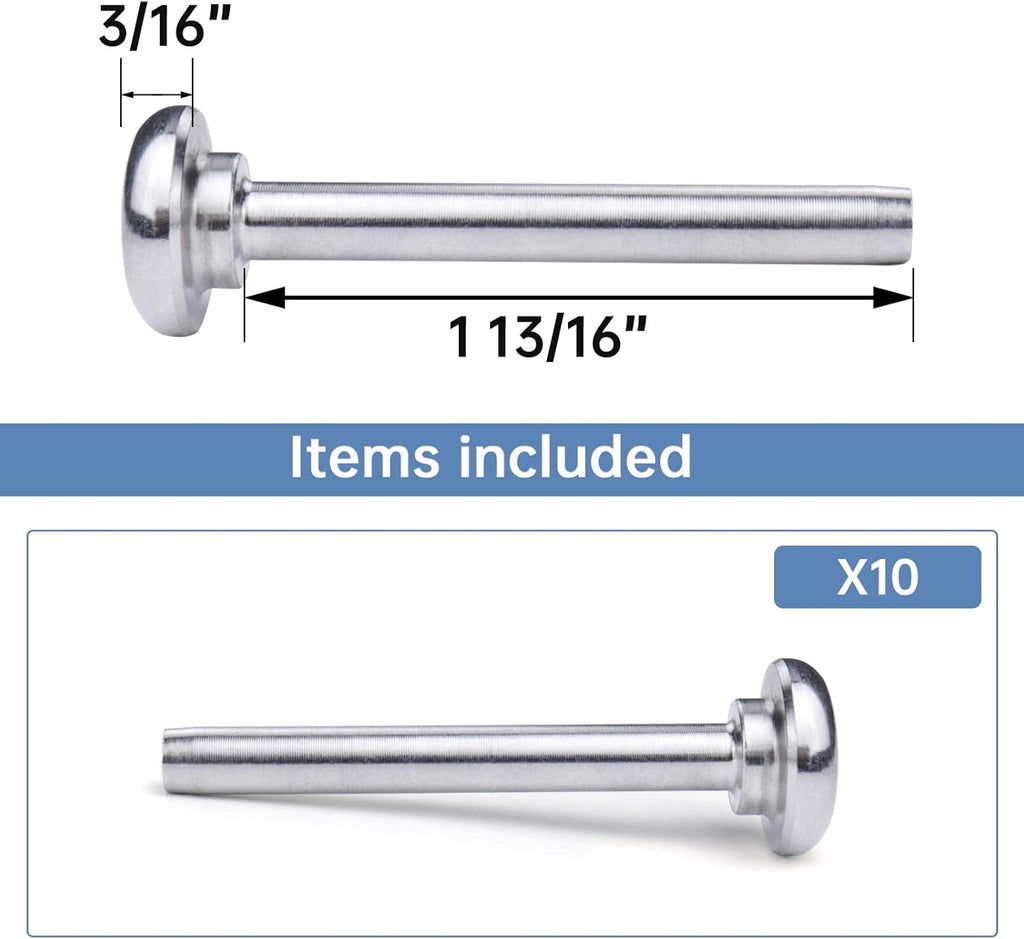 10Pair Cable Railing Kit Invisible 1/8 Swage Tensioner T316 Stainless Steel E95008