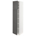 White High Cabinet with Shelves & 2 Doors J7202