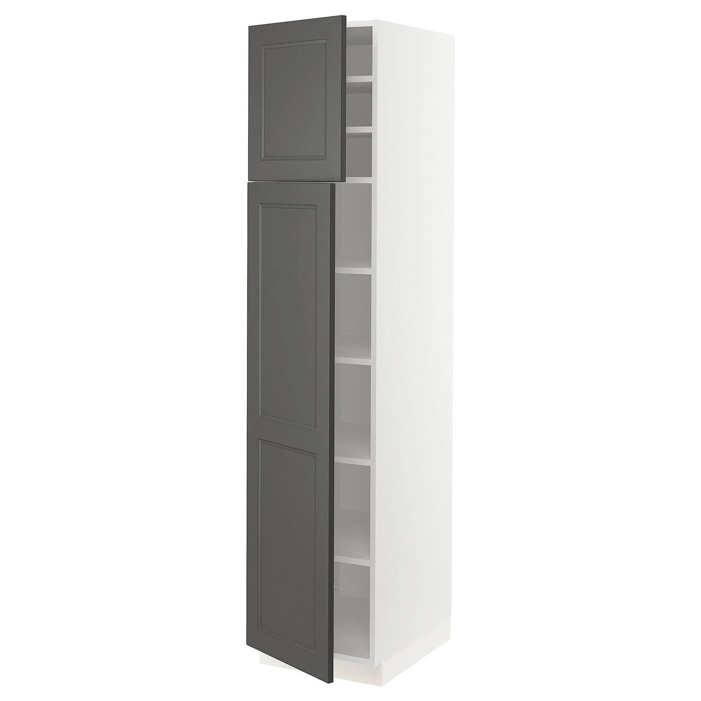 White High Cabinet with Shelves & 2 Doors J7202
