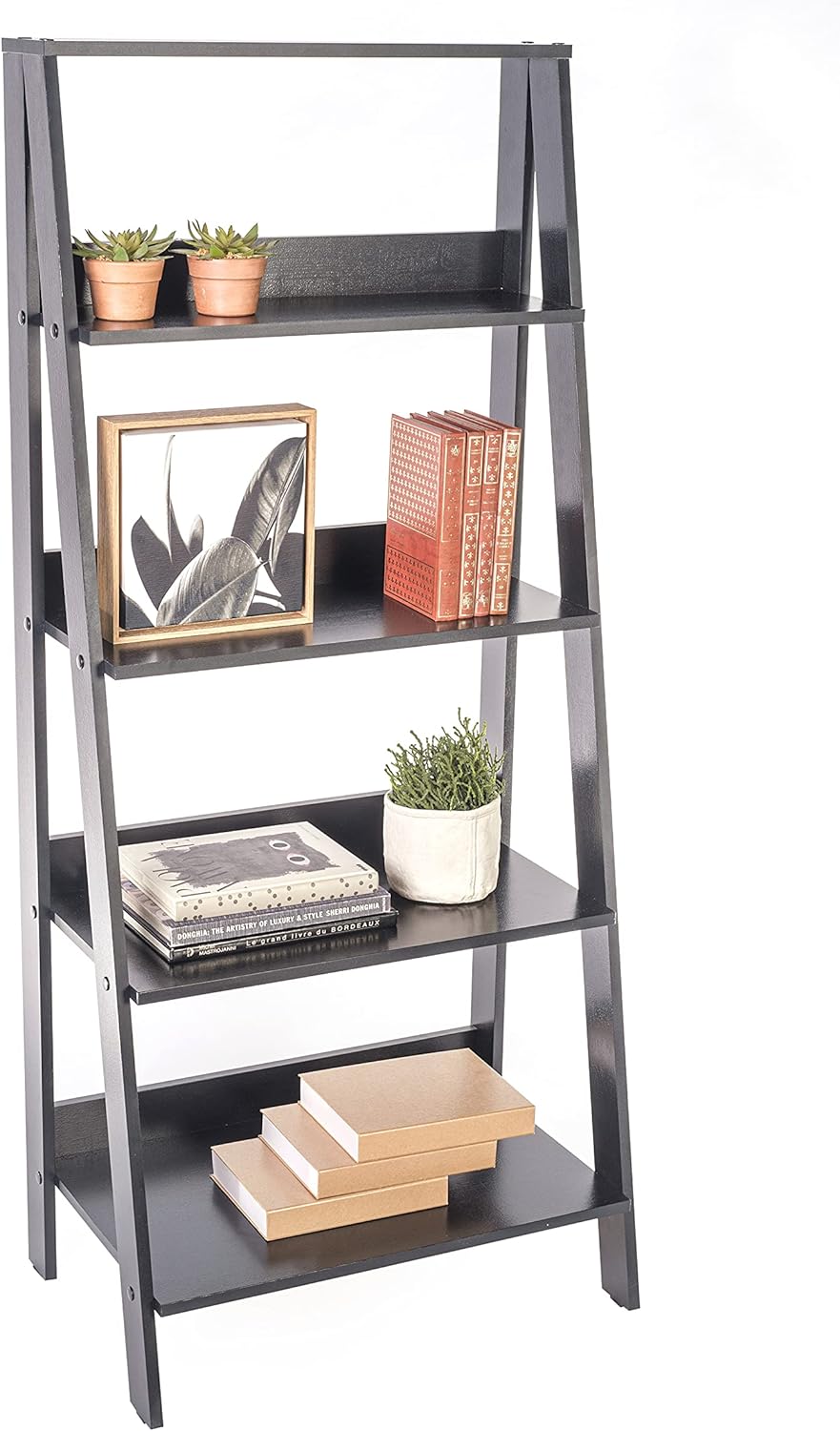 Black 5-Tier Industrial Bookcase P28499