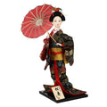 2 Count Japanese Geisha Wooden Doll Figurines A3521