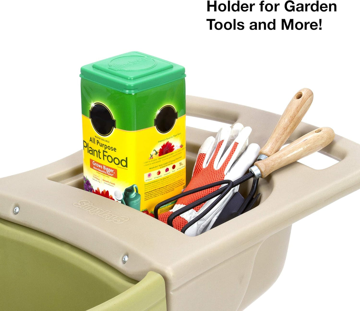 Green 4 Cubic ft. Plastic Wheelbarrow with 2 Wheels E721