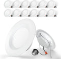 12 Pack 4 Inch LED Retrofit Recessed Downlight, Baffle Trim, Dimmable, 3000K Warm White X814990