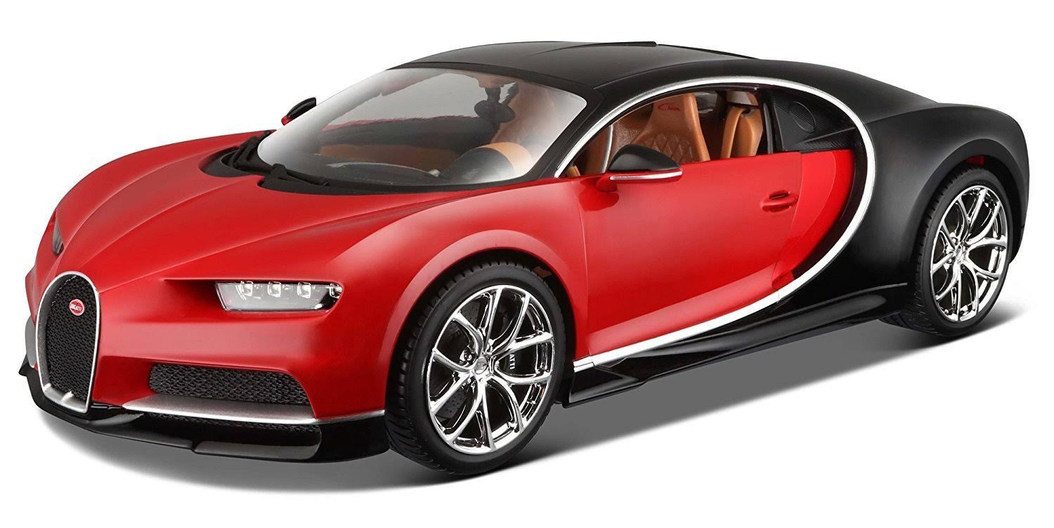 1:18 Scale Red Die-Cast Bugatti Chiron Model F13729