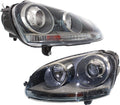 Headlight Lens and Housing Set of 2 for Volkswagen Jetta Rabbit GTI P9381