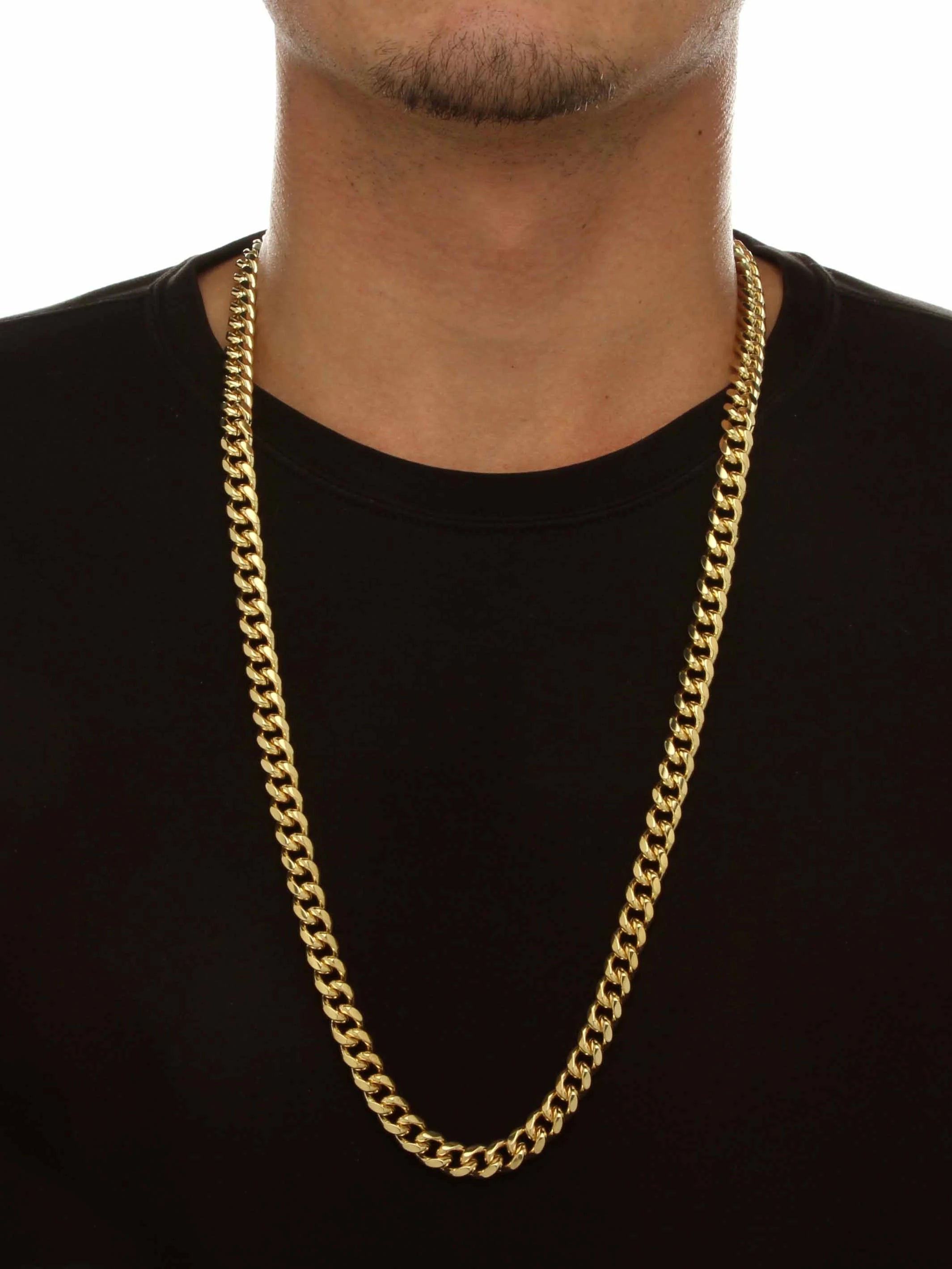 10.5 mm Curb-Link Bracelet and Chain Necklace 2-Piece Set I389244