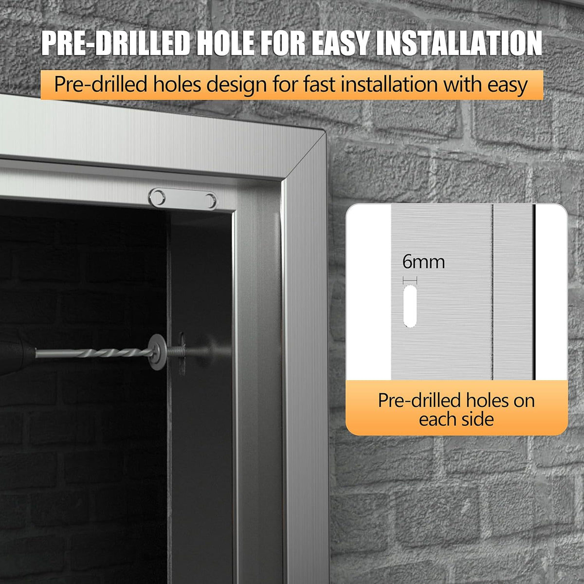 Stainless Steel BBQ Access Door 17W x 24H Inch A972