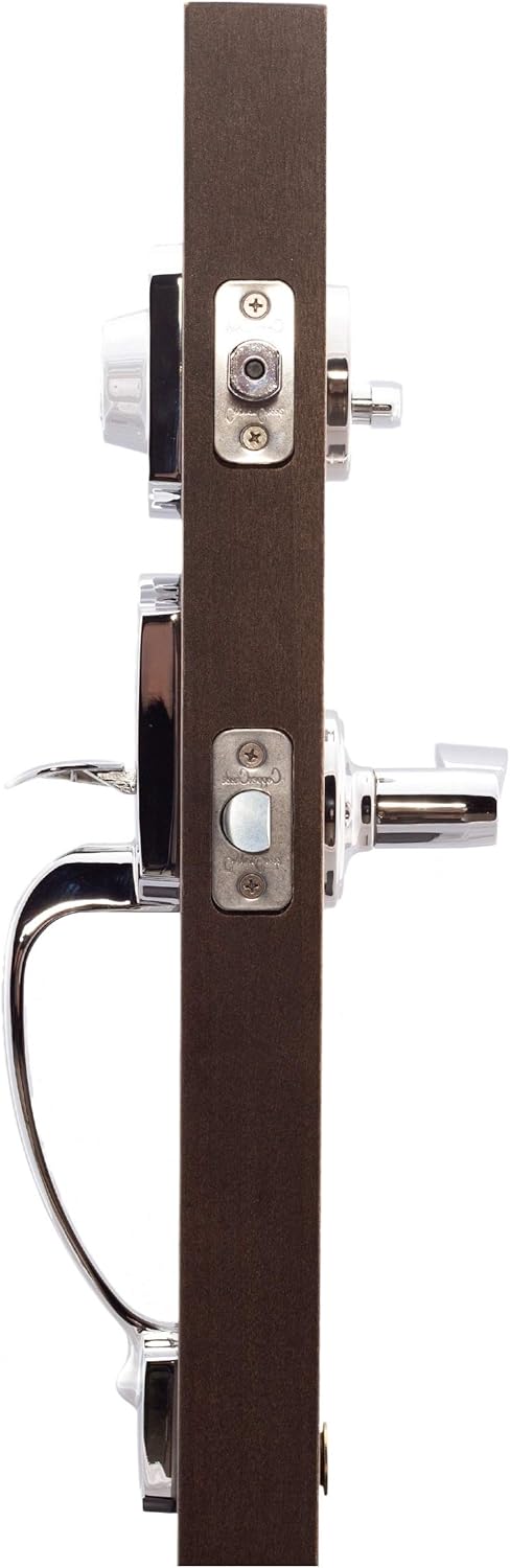 Polished Stainless Front Door Handle Set, Pack of 2 D290