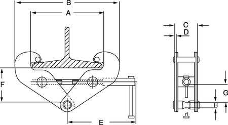 Beam Clamp, Vertical Lift, 6000 lb. I85779