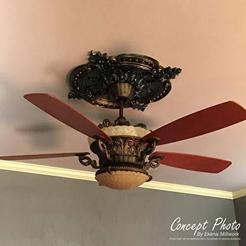 7 1/2x22OD x 1 1/8x22P Ceiling Medallion, Hand-Painted Mississippi Mud Crackle Q3598