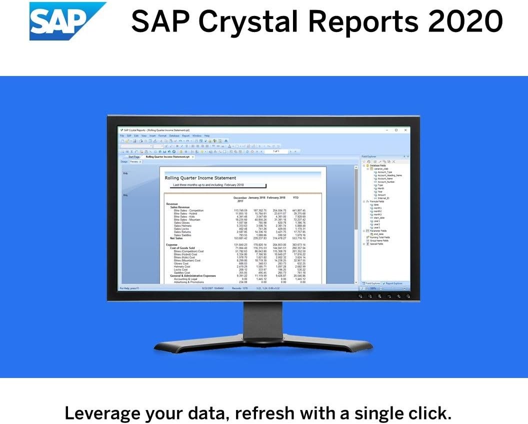 Crystal Reports 2020 Reporting Software [64-Bit] [PC Download] M89479