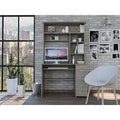 Light Gray Desk with Hutch I322