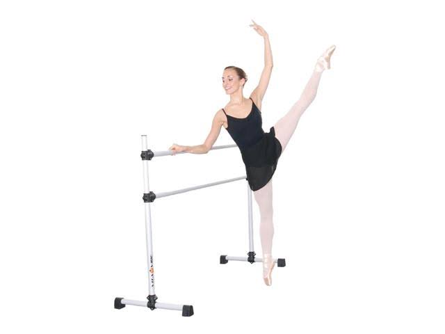 Aluminum Double Bar Freestanding Ballet Barre, 7 Foot M353