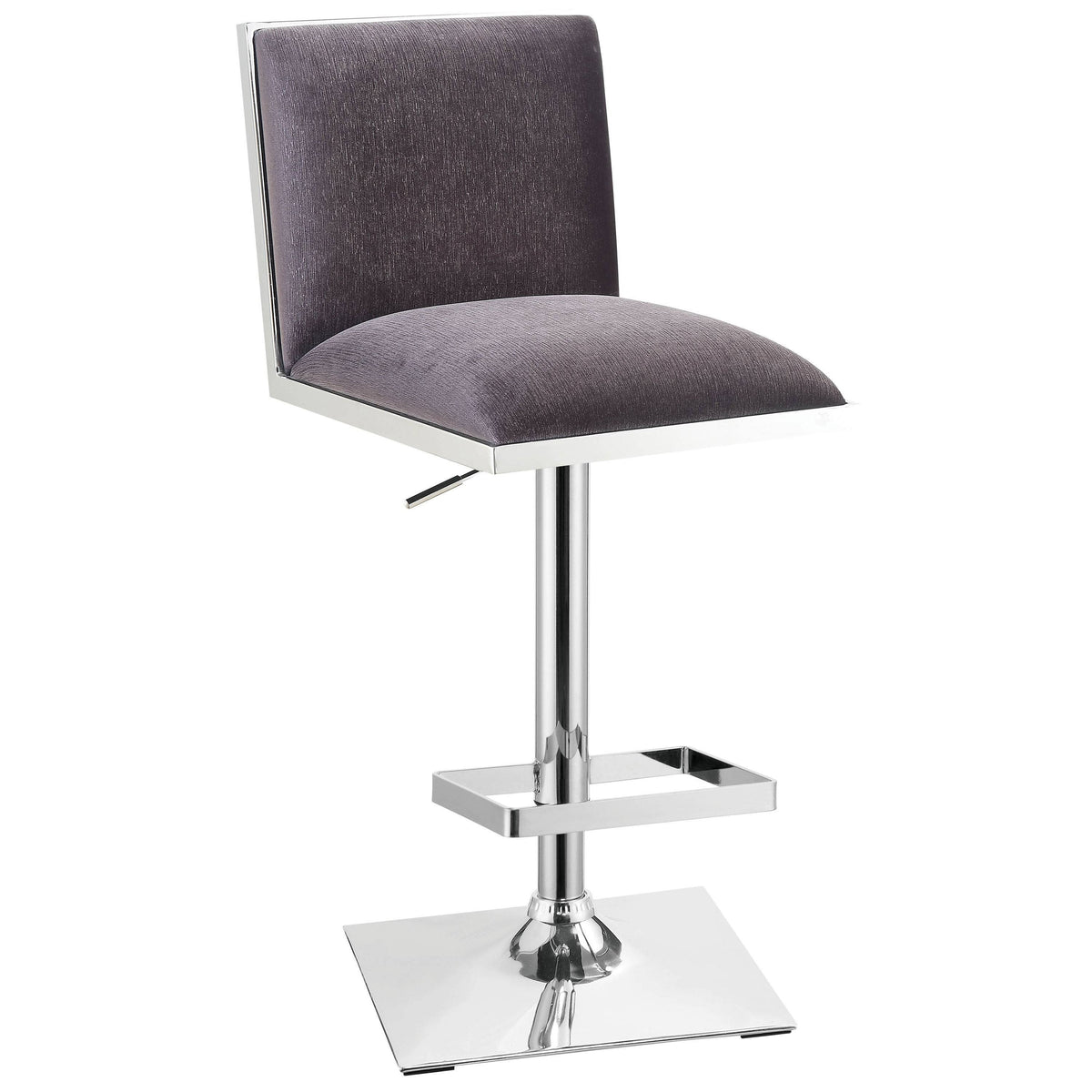 Grey Velvet Padded Barstool W29508