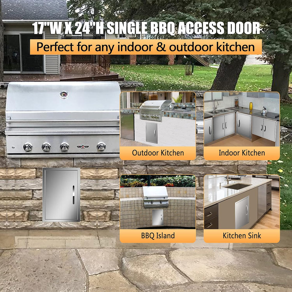 Stainless Steel BBQ Access Door 17W x 24H Inch A972