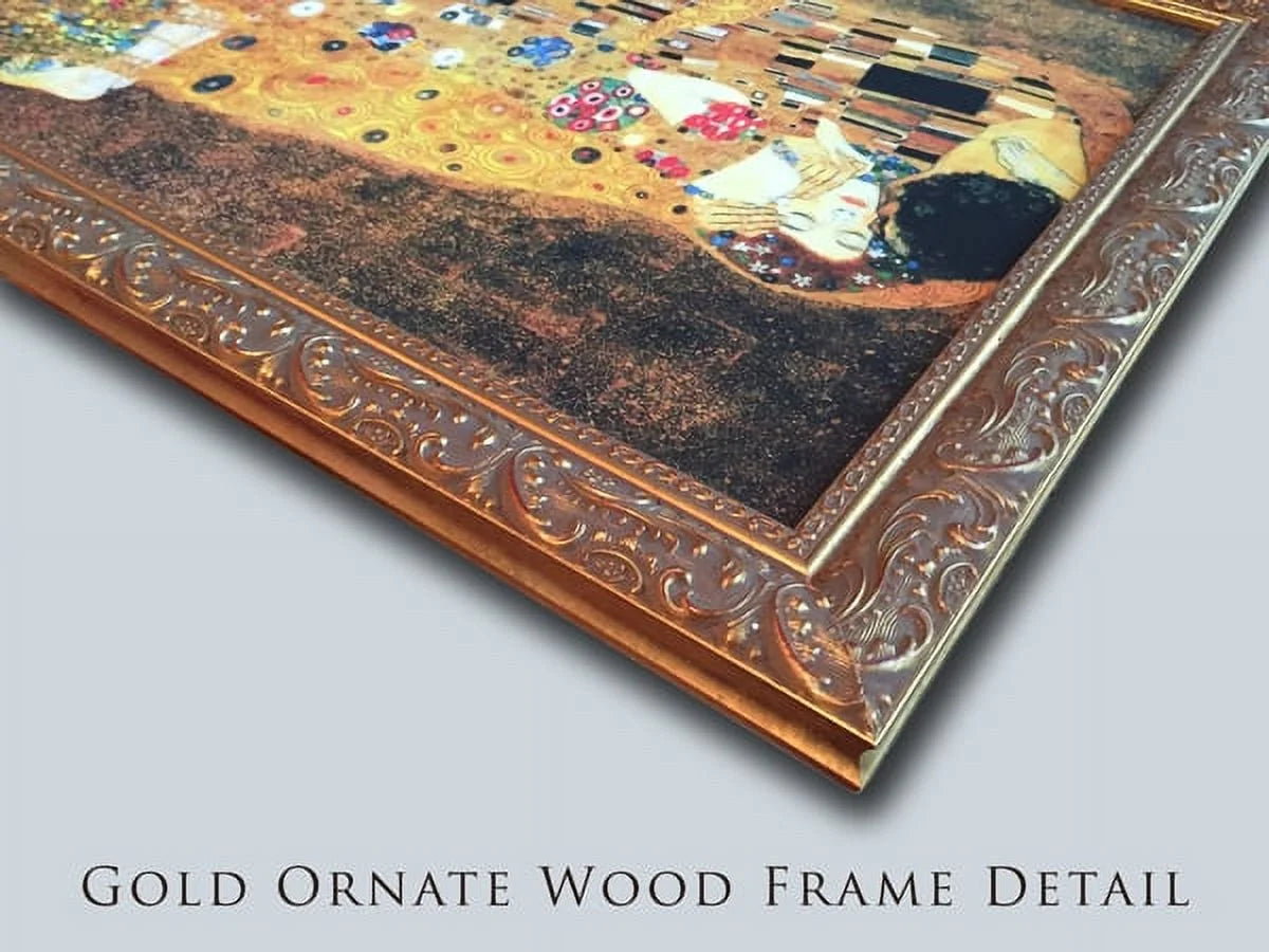 Large Gold Ornate Wood Framed Canvas Art J76138