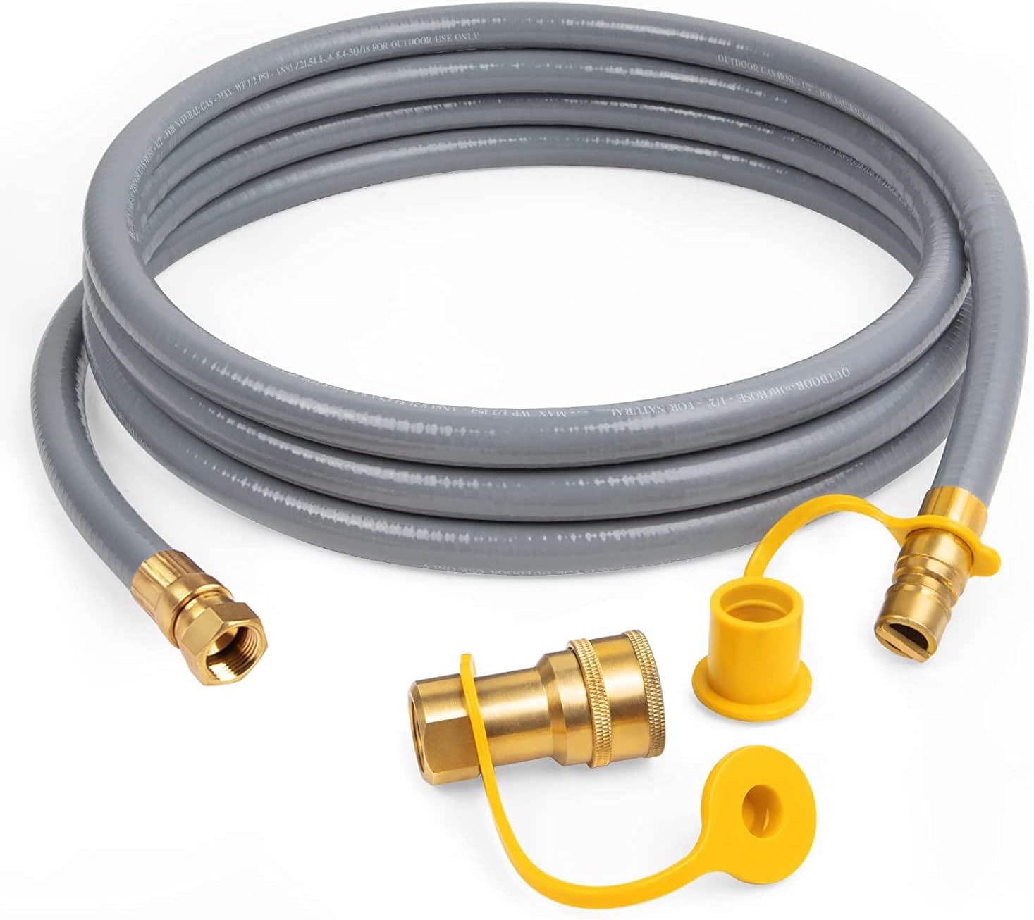 3/8-Inch Natural Gas Hose with Quick Connect Fittings, 24 Feet, Pack of 2 Z77064