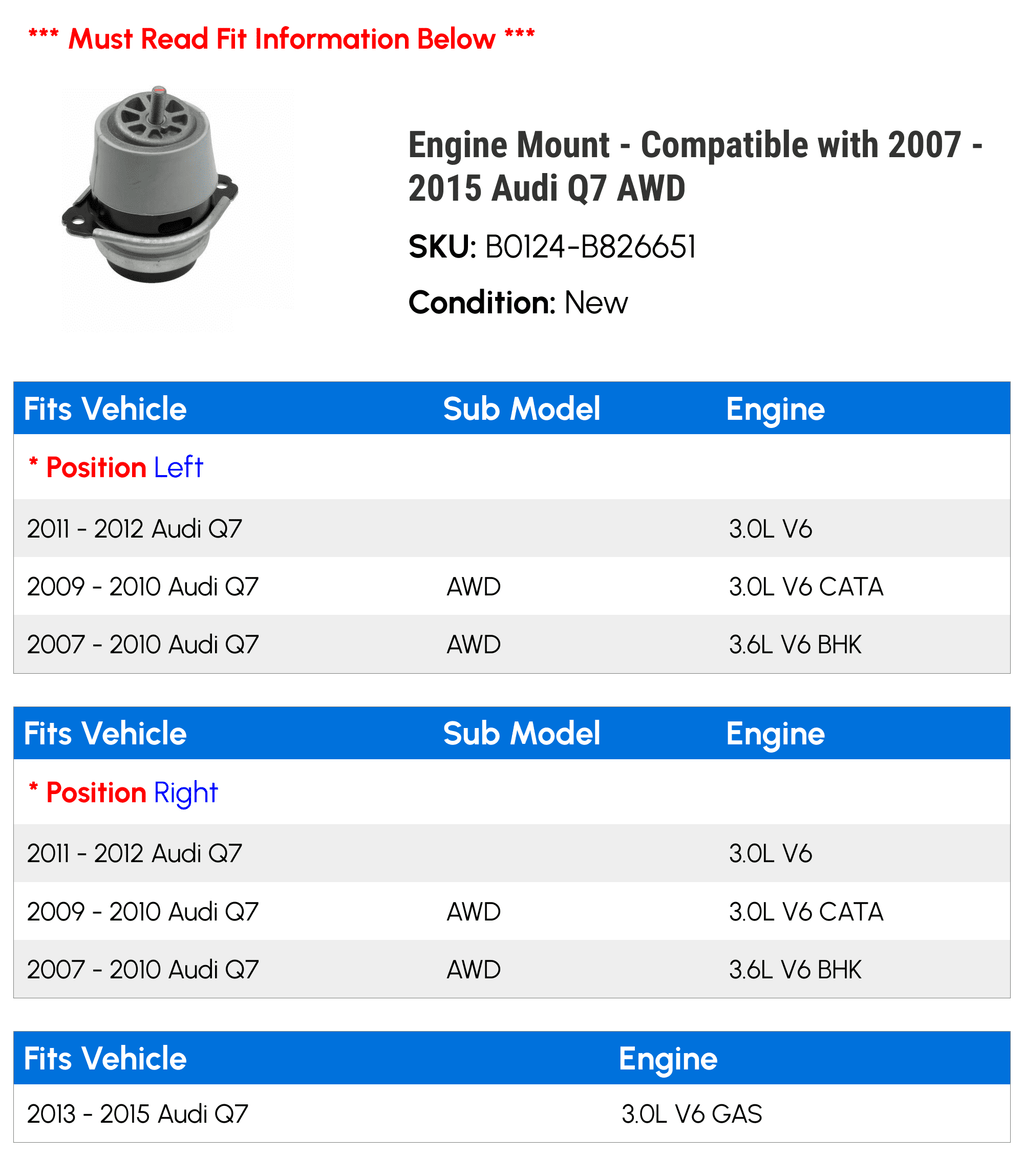 Engine Mount for Audi Q7 AWD F264
