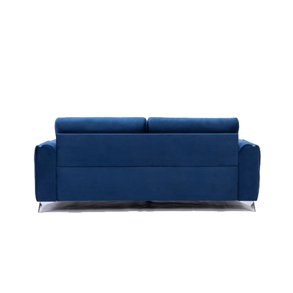 Blue Velvet Solid Pine Wood Sofa N1240