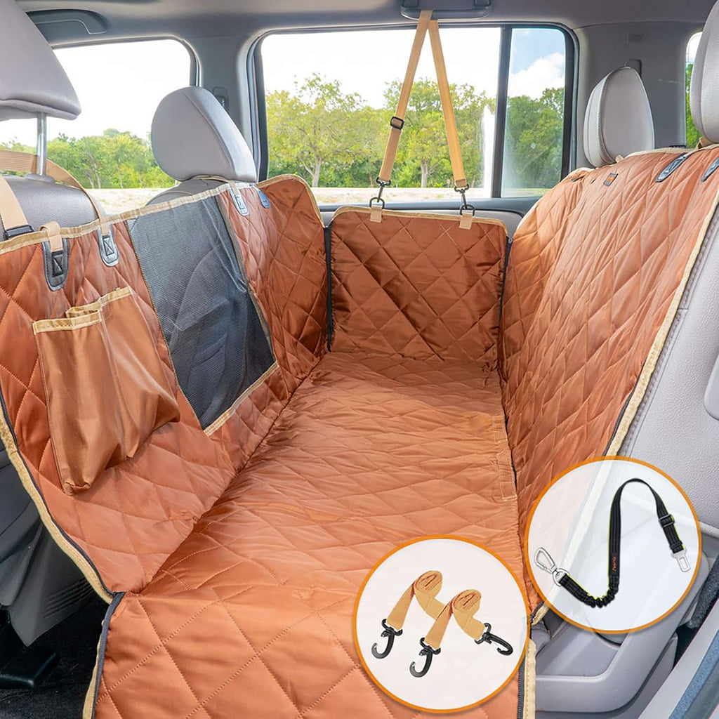 Waterproof Nonslip Dog Car Seat Cover with Mesh Window Y7927