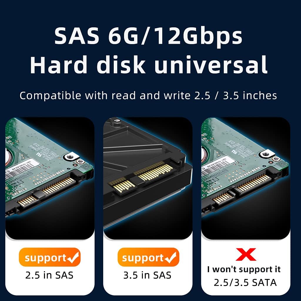 SAS to USB 3.0 Adapter for 2.5/3.5 inch HDD/SSD X19769