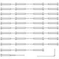 40 Pack Stainless Steel Invisible Receiver and Swage Stud End for 1/8 Inch Cable Railing Q47777