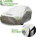 6 Layers Waterproof All Weather Car Cover with Zipper P8002