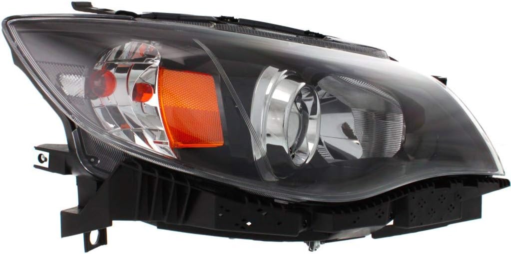 Pair Black Housing Headlight for Subaru Impreza 2008-2011 W65070