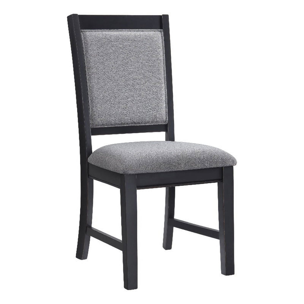 Black and Grey Linen Dining Room Chair (Set of 2) S93531